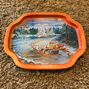 Christmas metal small plate